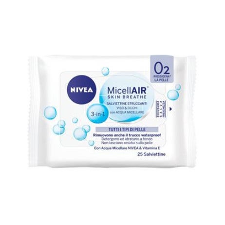 Nivea Salviettine Struccanti Acqua Micellare 25 Pezzi